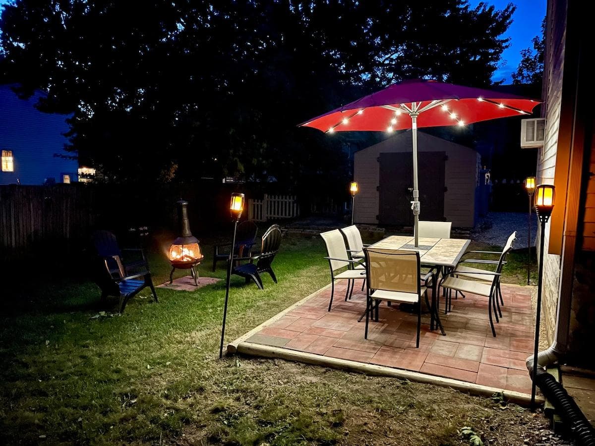Enjoy your evenings in the backyard on the beautiful, lighted patio or around the fire pit!